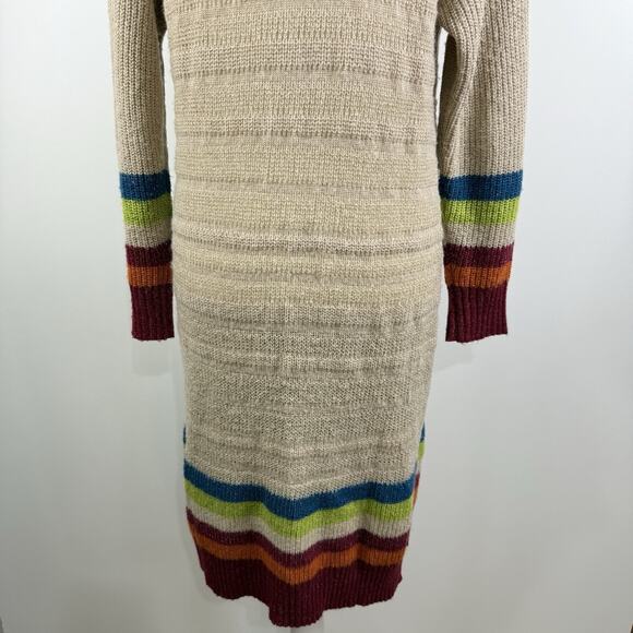 Matilda Jane Stay Cozy Cardigan Sweater Hooded Duster Small Open Front Metallic - Picture 8 of 15